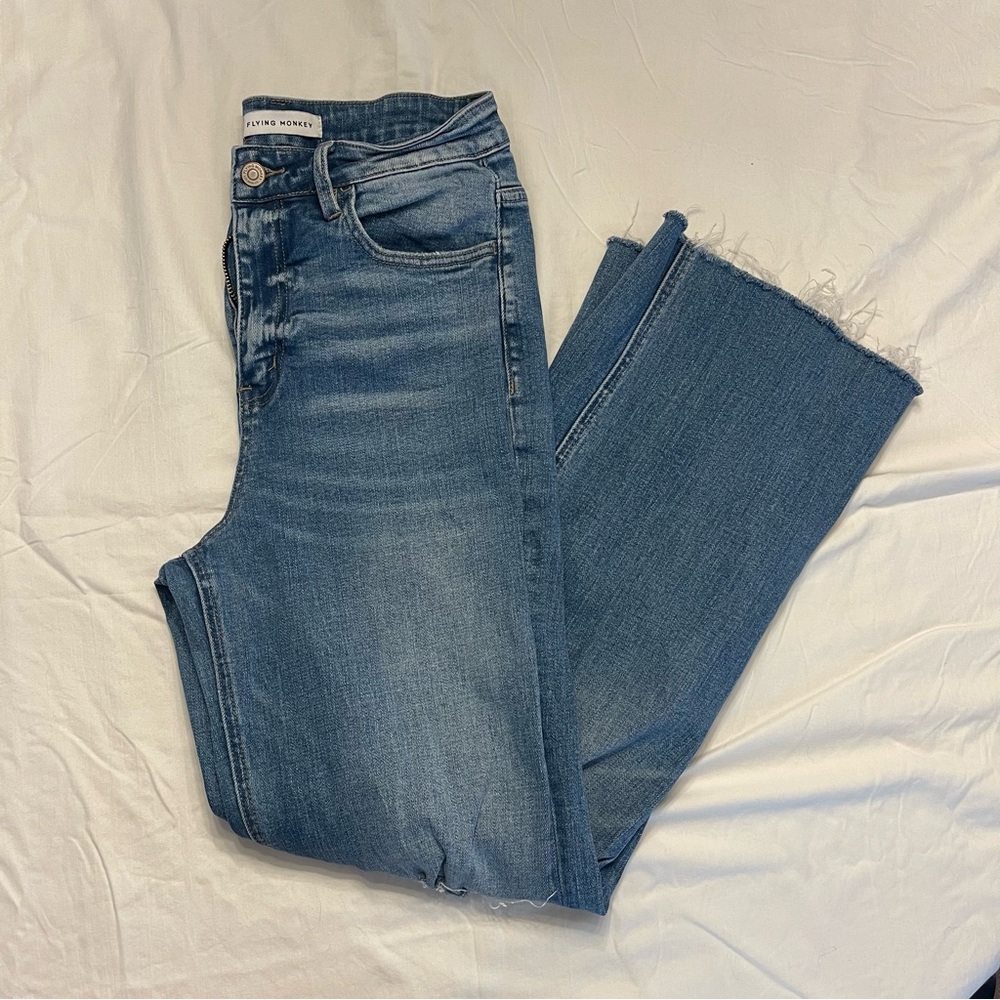 Flying Monkey High Rise Wide Leg Jeans